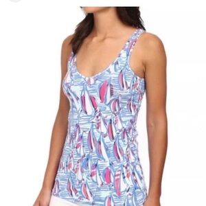 Lilly Pulitzer sailboat print  Tank Top xs